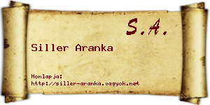 Siller Aranka névjegykártya